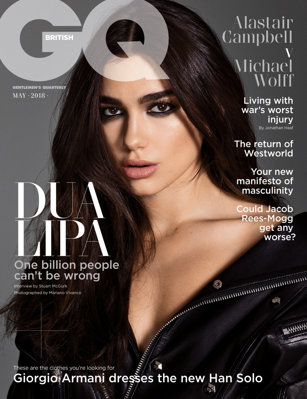 Dua Lipa by Mariano Vivanco for British GQ, May 2018